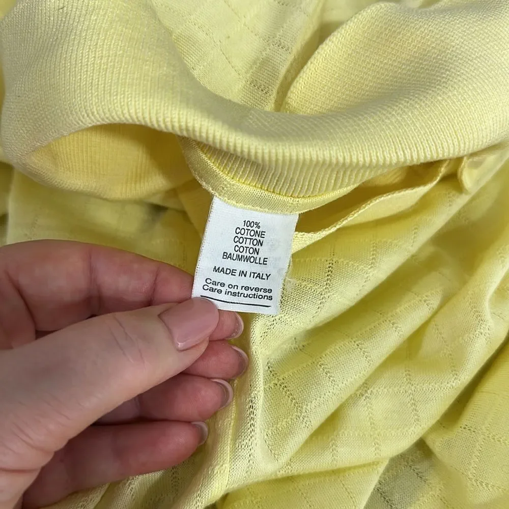 Maus & Hoffman Vintage Cotton Light Yellow Short Sleeve Polo Shirt Size M